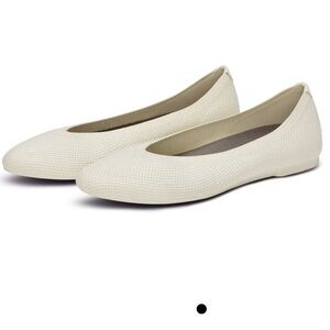 Allbirds Women's Tree Breezer Point Knit Ballet Flats White Size 9.5